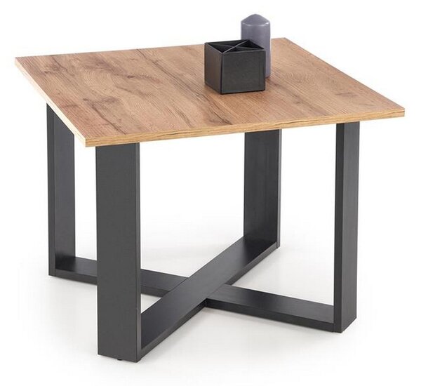 Masuta cafea Cross, stejar wotan/negru, 67x67x50 cm