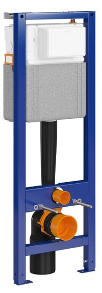 Cersanit Delfi, cadru încastrat System40 MECH + vas WC montat pe perete Delfi + buton cromat Enter II, S701-767
