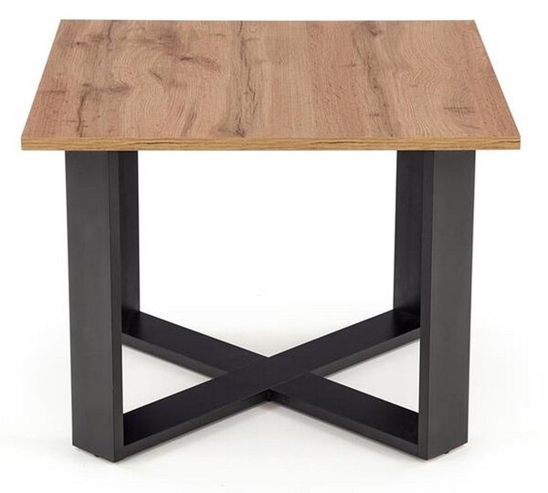 Masuta cafea Cross, stejar wotan/negru, 67x67x50 cm