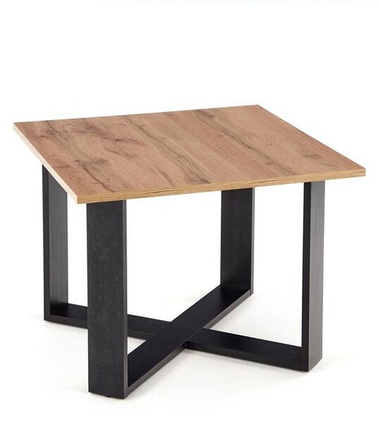 Masuta cafea Cross, stejar wotan/negru, 67x67x50 cm