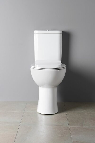 Cersanit Etiuda, vas combinat WC ridicat pentru persoane cu dizabilitati, CleanOn fara scaun, guler spate, K11-0221