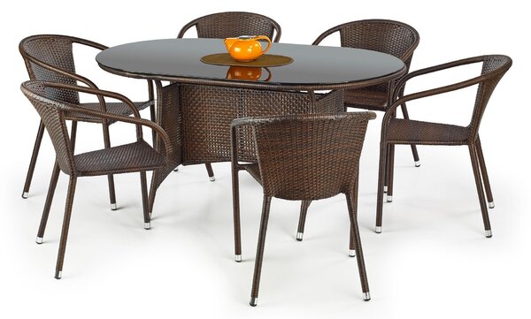 Scaun maro inchis de gradina Midas, 57X57X78 CM