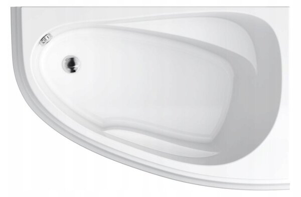 Cersanit Joanna Nou, cada colt dreapta 140x90cm, alb, S301-166