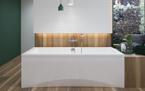 Cada Cersanit Intro acrilic 170x75cm + picioare, alb, S301-068