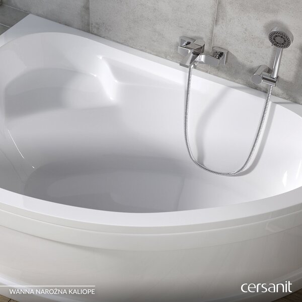 Cersanit Kaliope, panou cadă 170cm dreapta/stânga, alb, S401-127