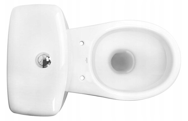 Cersanit Cascade, toaleta combinata cu flux 3/6l, deșeuri verticală + scaun polipropilenă, alb, K100-207