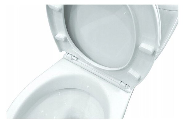 Cersanit Cascade, WC combinat cu flux 3/6l, deșeuri orizontale + scaun polipropilenă, alb, K100-206