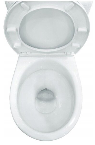 Cersanit Cascade, WC combinat cu flux 3/6l, deșeuri orizontale + scaun polipropilenă, alb, K100-206
