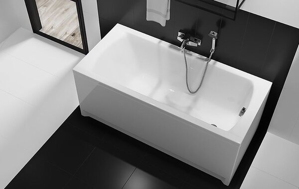 Cada Cersanit Korat acrilic 170x75cm + picioare, alb, S301-294