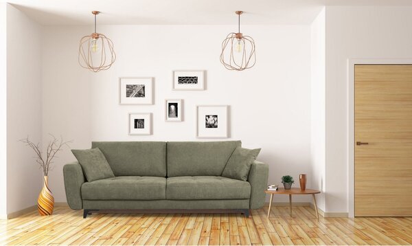 Canapea extensibila KARISA, stofa verde - Element 11, 246x111x93 cm