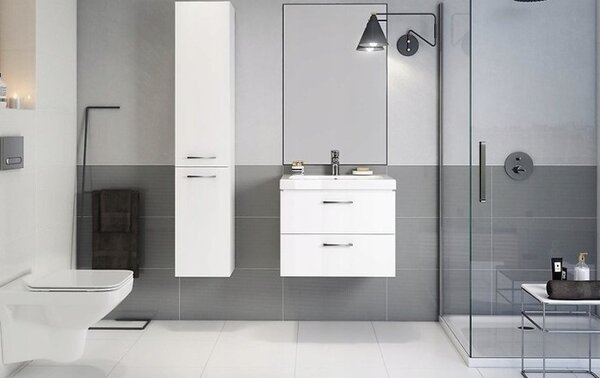 Cersanit Lara Como 80, dulap de perete + chiuveta ceramica, 794x447x460 mm, alb lucios, S801-149-DSM