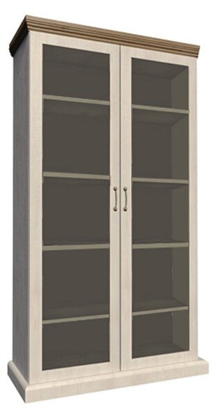Vitrina living ROYAL WS, PAL melaminat, pin nordic/stejar salbatic, 87x39x187 cm