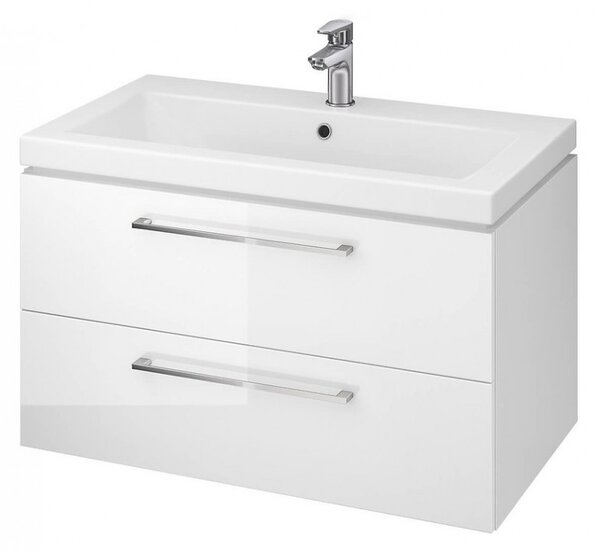 Cersanit Lara Como 80, dulap de perete + chiuveta ceramica, 794x447x460 mm, alb lucios, S801-149-DSM