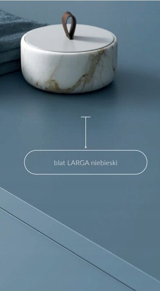 Cersanit Larga, blat dulap 180cm, albastru, S932-036