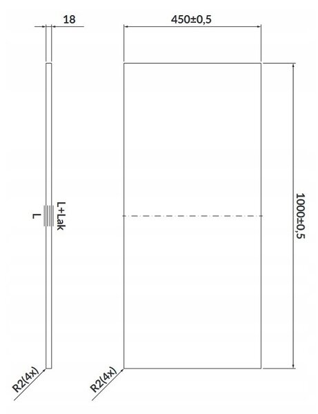 Cersanit Larga, blat dulap 100cm, alb, S932-025