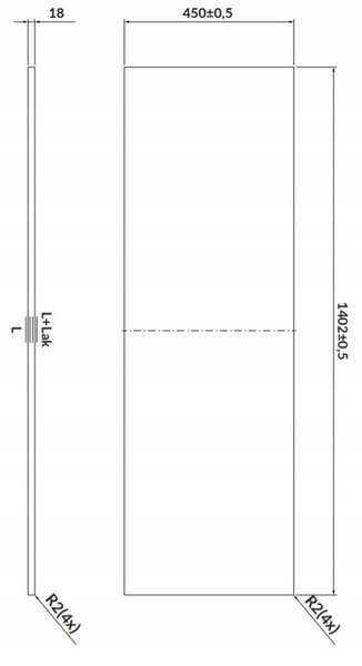 Cersanit Larga, blat dulap 140cm, gri, S932-041