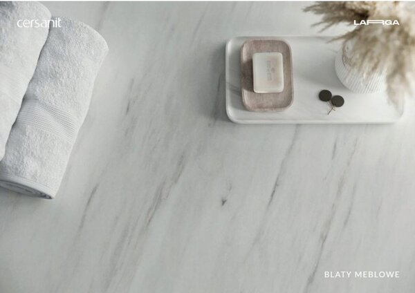 Cersanit Larga, blat dulap 140cm, marmura Calacatta, S932-054