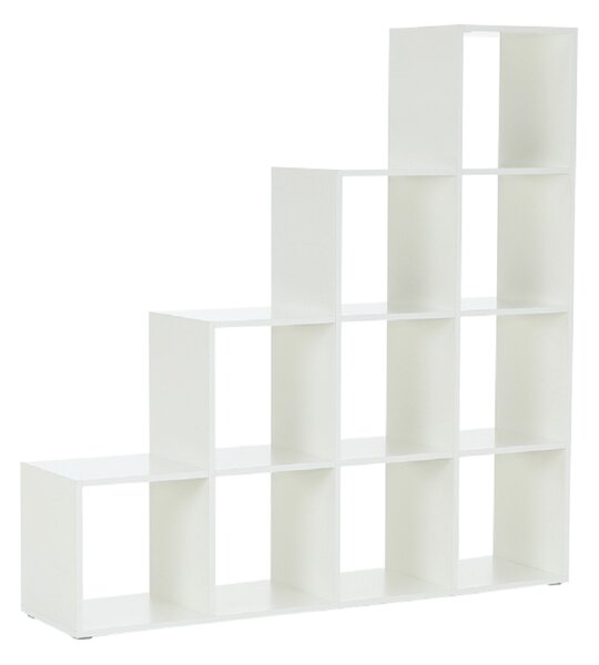Biblioteca NORAH, alb, PAL melaminat, 139x144x33 cm