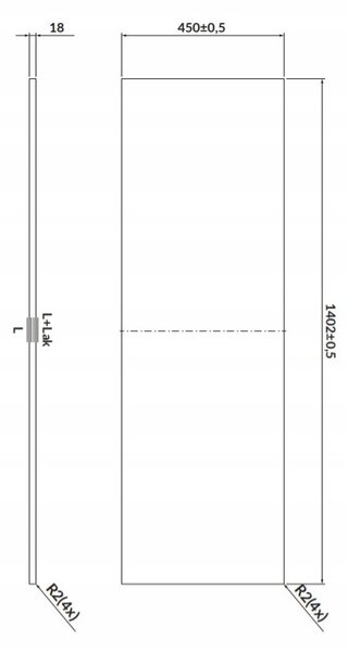 Cersanit Larga, blat dulap 140cm, alb, S932-027
