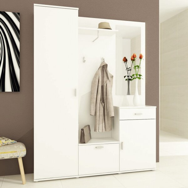 Mobilier hol AMALIA, alb, 144 cm