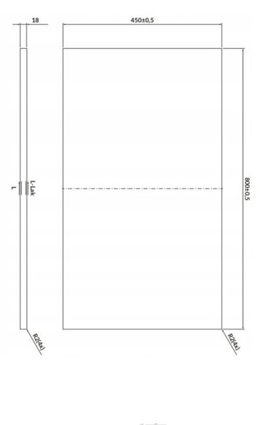 Cersanit Larga, blat dulap 80cm, alb, S932-024