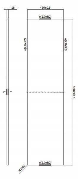 Cersanit Larga, blat dulap 180cm, albastru, S932-036