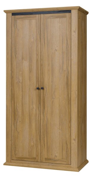 Dulap haine LEON combinat MZ2, stejar grand, 100x54x200 cm, 2 usi