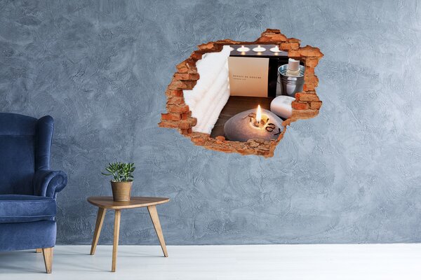 Autocolant de perete gaură 3D Relaxează-te la spa