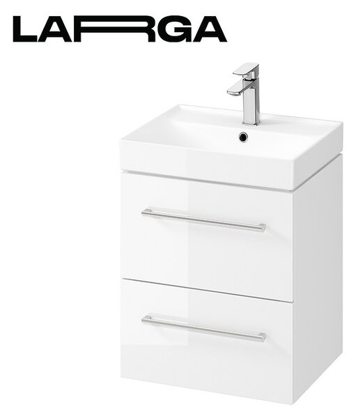 Cersanit Larga, dulap pentru lavoar suspendat 50cm, alb lucios, S932-067