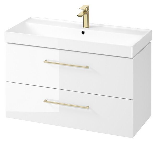 Cersanit Larga, dulap pentru lavoar suspendat 100cm, alb lucios, S932-076