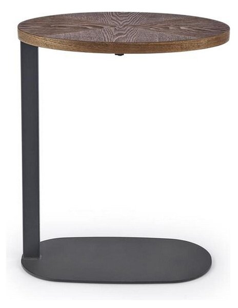 Masuta cafea DELPHI, nuc/negru, 48x26x58 cm