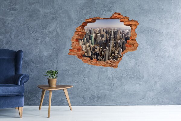 Autocolant gaură 3D Vedere a orașului New York