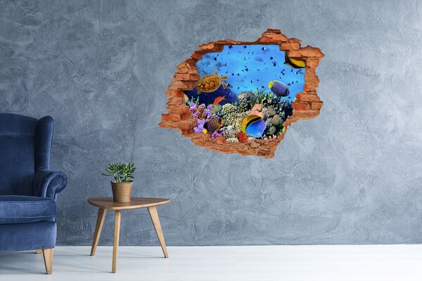 Autocolant gaură 3D Paradis subacvatic