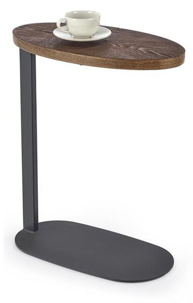Masuta cafea DELPHI, nuc/negru, 48x26x58 cm