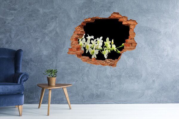 Autocolant gaură 3D Un vis floral în spatele peretelui