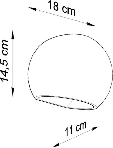 Sollux Lighting Globe lampă de perete 1x60 W alb SL.0032