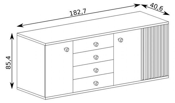 Comodă Claudi 20 (Stejar artisan). 1055505