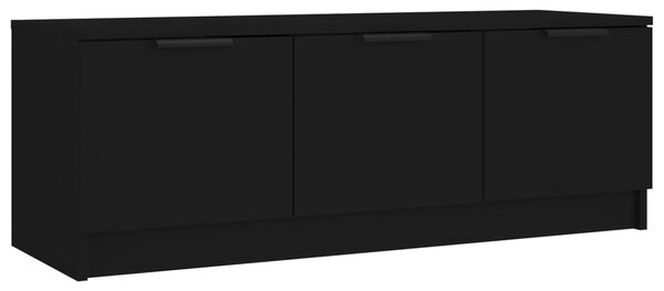 Comodă TV, negru, 102x35x36,5 cm, lemn prelucrat