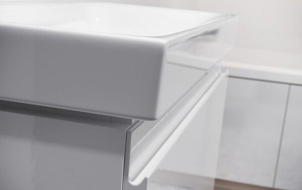 Cersanit Moduo SET, set dulap 80x45x57 cm + chiuveta 80 cm, alb lucios, S801-221-DSM
