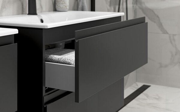 Cersanit Moduo, dulap de perete oglinda 60x14x80 cm, antracit mat, S590-072-DSM