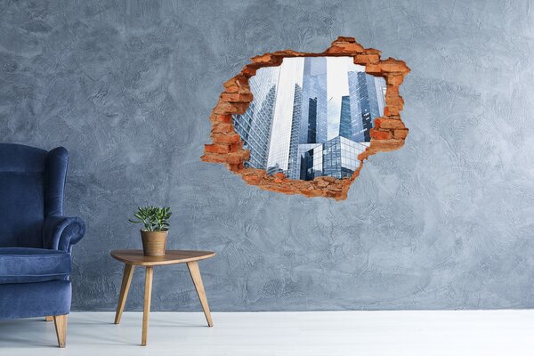 Autocolant gaură 3D Arhitectura modernă în peisajul urban