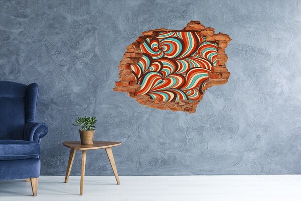 Autocolant gaură 3D Un vârtej colorat de modele