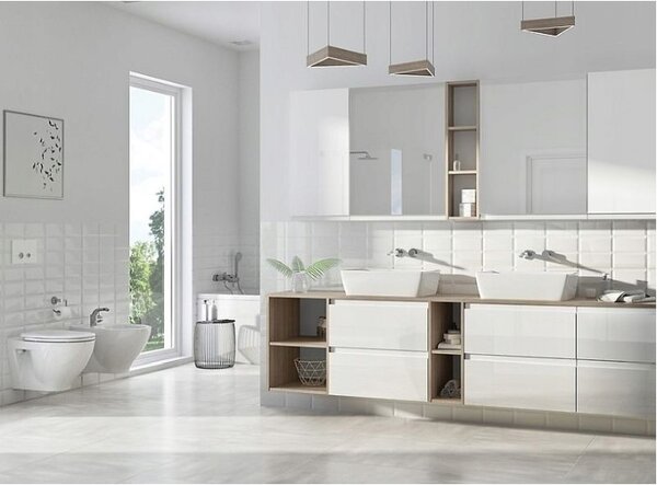 Cersanit Moduo, dulap de perete + chiuveta 80cm, alb, S801-316-DSM
