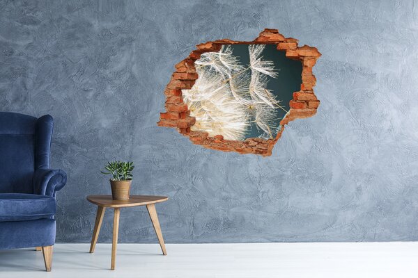 Fototapet 3D gaură în perete Un peisaj floral în spatele găurii