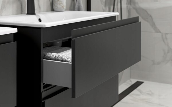 Cersanit Moduo, dulap pentru lavoar suspendat 50x40x57 cm, antracit mat, S590-067-DSM