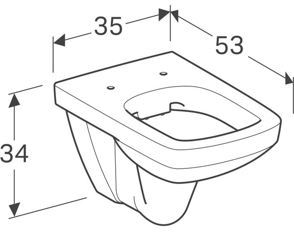 Geberit Selnova vas wc agăţat fără margine alb 500.275.01.1