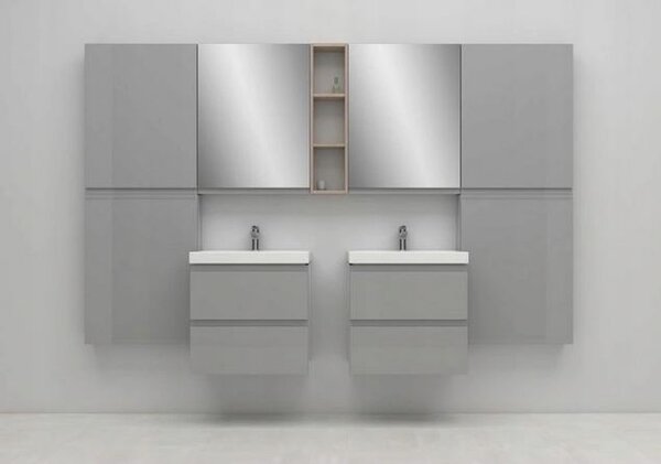 Cersanit Moduo, dulap de perete oglinda 40x14x80 cm, antracit mat, S590-071-DSM