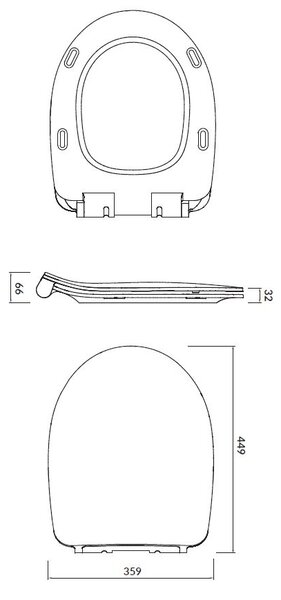 Scaun WC Cersanit Moduo/Delfi din duroplastic cu inchidere lenta, alb, K98-0138