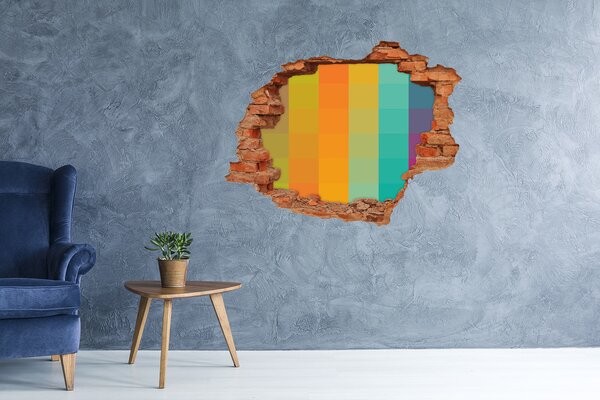 Autocolant gaură 3D Gaură colorată în perete