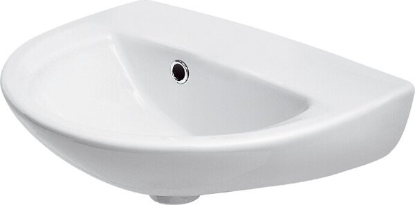 Cersanit President, lavoar montat pe perete fara orificiu pentru robinet 45x35 cm, alb, K08-001